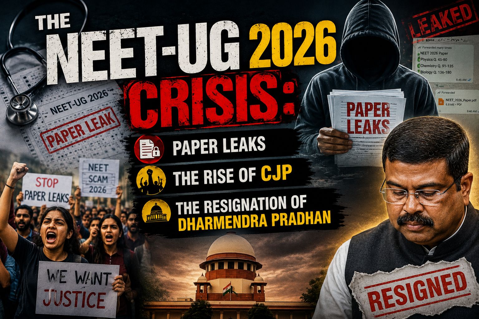 The NEET-UG 2026 Crisis: Paper Leaks, the Rise of CJP, and the Resignation of Dharmendra Pradhan